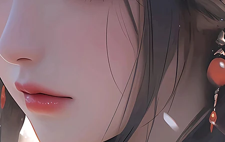 漂亮 动漫 古风 美女 头饰 回头 凝望 4K 手机 壁纸 手机壁纸 2K壁纸