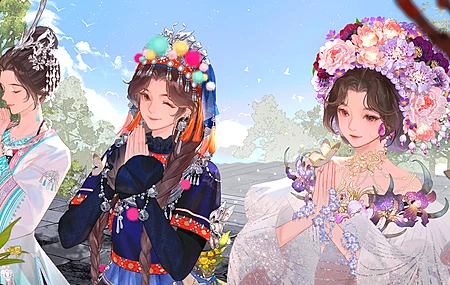 天涯 明月 刀 女孩 许愿 带鱼屏 游戏 壁纸 2K壁纸