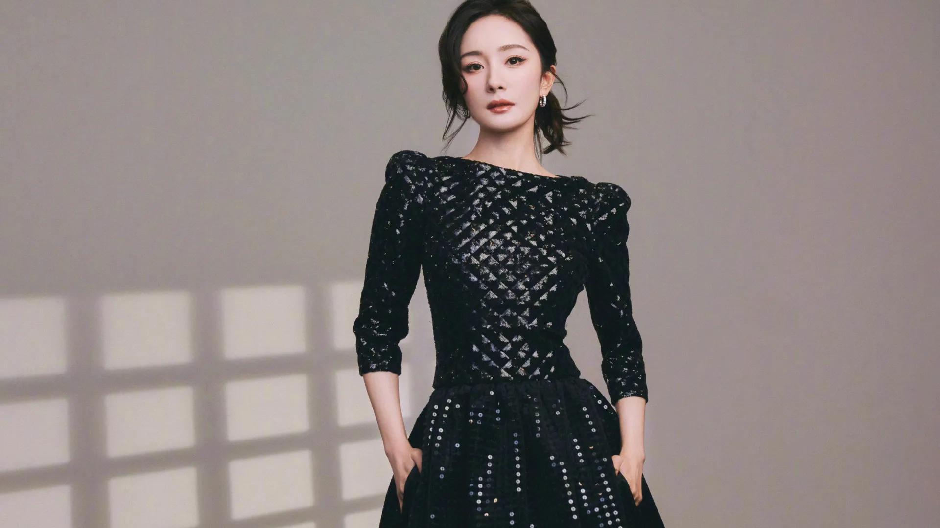 杨幂 黑裙子 个性 气质 美女 4K壁纸