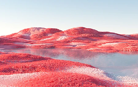 风景 自然 植物 水 倒影 抽象 CGI 4K壁纸