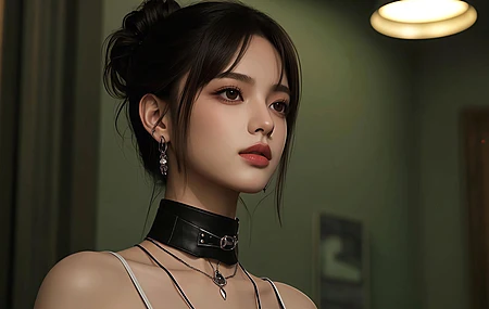 侧脸 气质 美女 桌面壁纸 2K壁纸