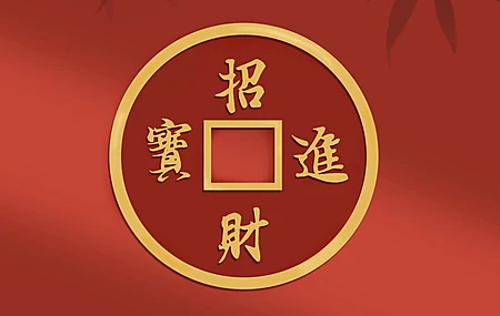 招财进宝 新年 年 壁纸 电脑 红色 2K壁纸