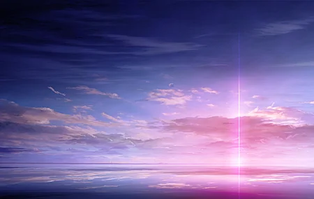 紫色 天空 景观 云彩 阳光 天空 4K壁纸