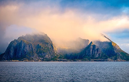 自然 景观 水 云 雾 草 山 岩石 桥梁 天空 远景 日出 4K壁纸