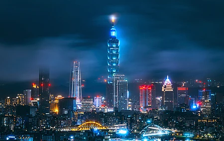 永恒之光 景观 城市 夜 灯光 建筑 桥梁 公寓 8K壁纸