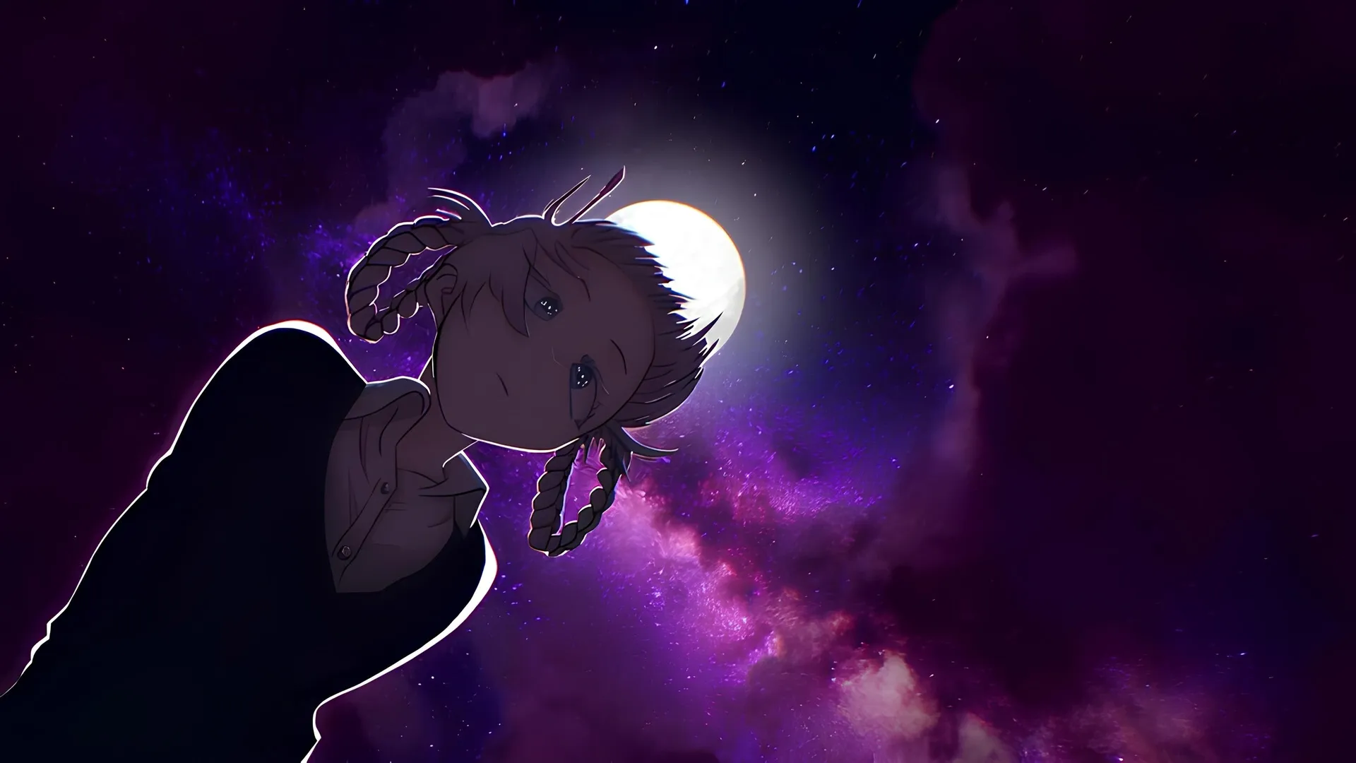 吸血鬼 女孩 动漫 夜 明星 4K壁纸