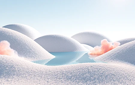 风景 自然 水 倒影 抽象 云 CGI 4K壁纸