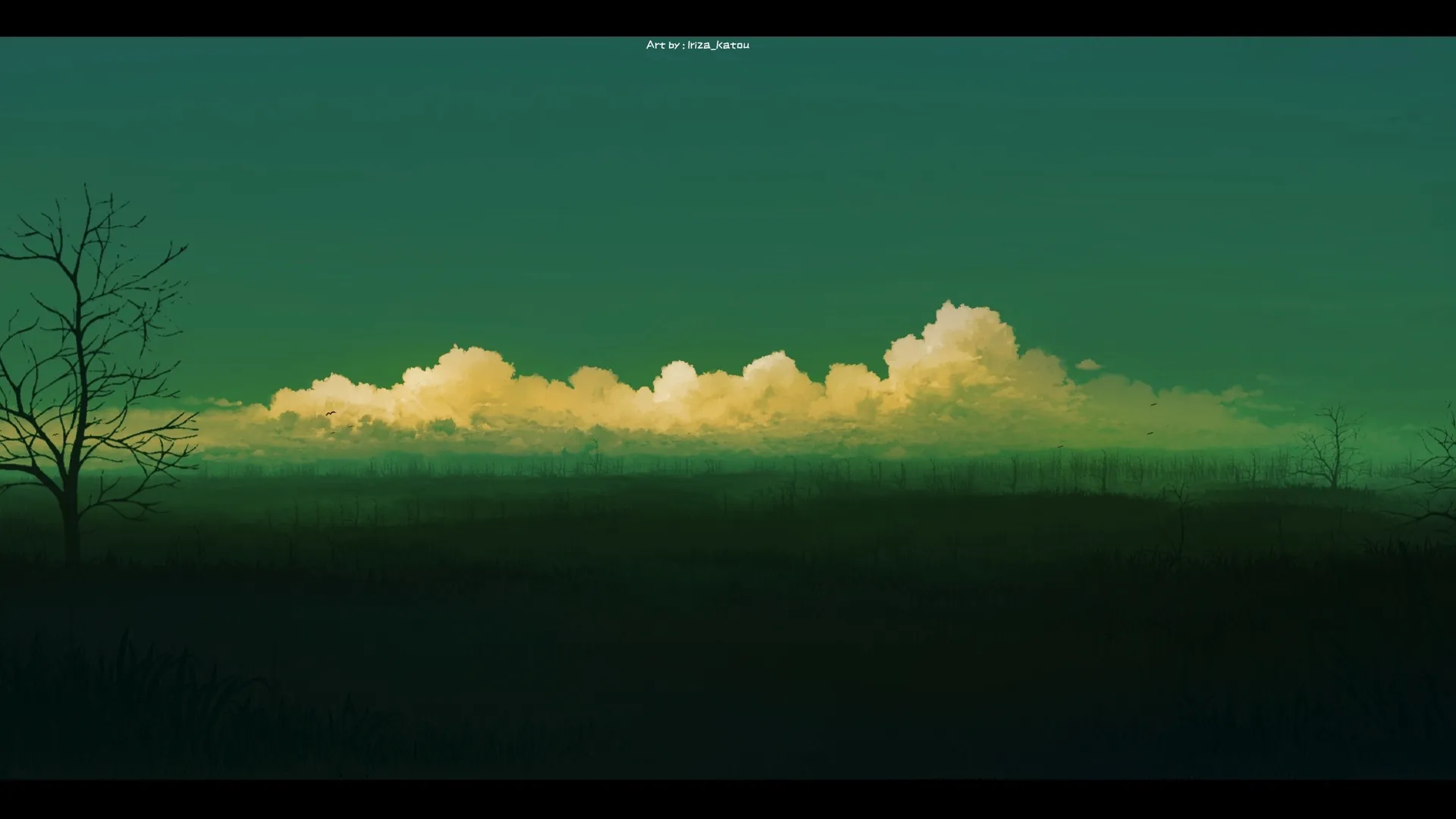 自然风景 天空 云朵 草地 树皮 数字艺术 2K壁纸