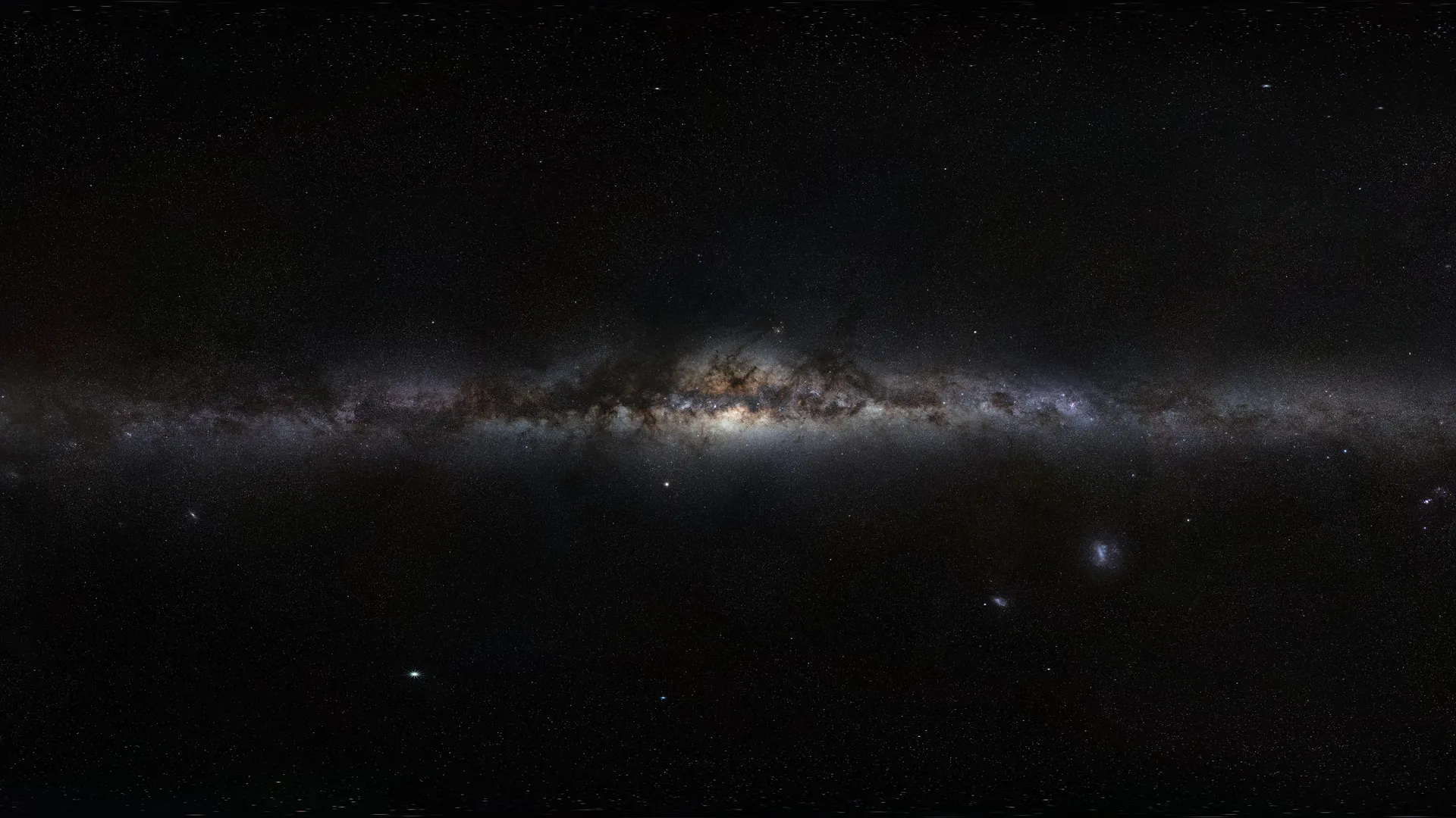 银河 星系 太空宇宙 夜空 繁星 星云 天体 幽暗 黑色海面 4K壁纸