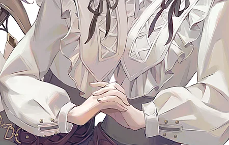 角色 动漫 双胞胎少女 双马尾 蓝发蓝眼 牵手 手机壁纸 壁纸