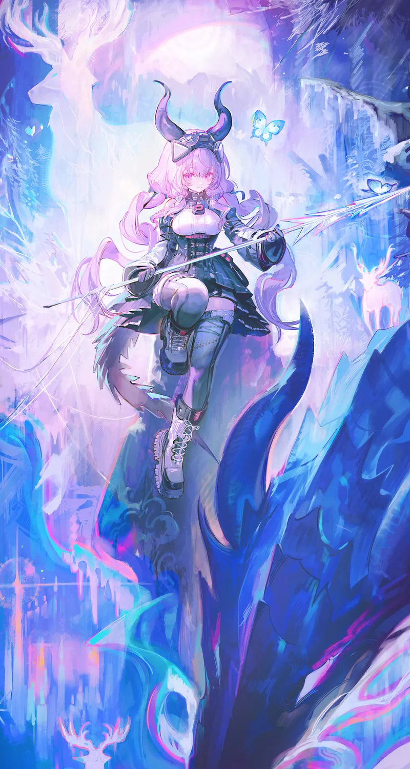 明日方舟 明日方舟：终末地 堤丰 蓝色 手机壁纸