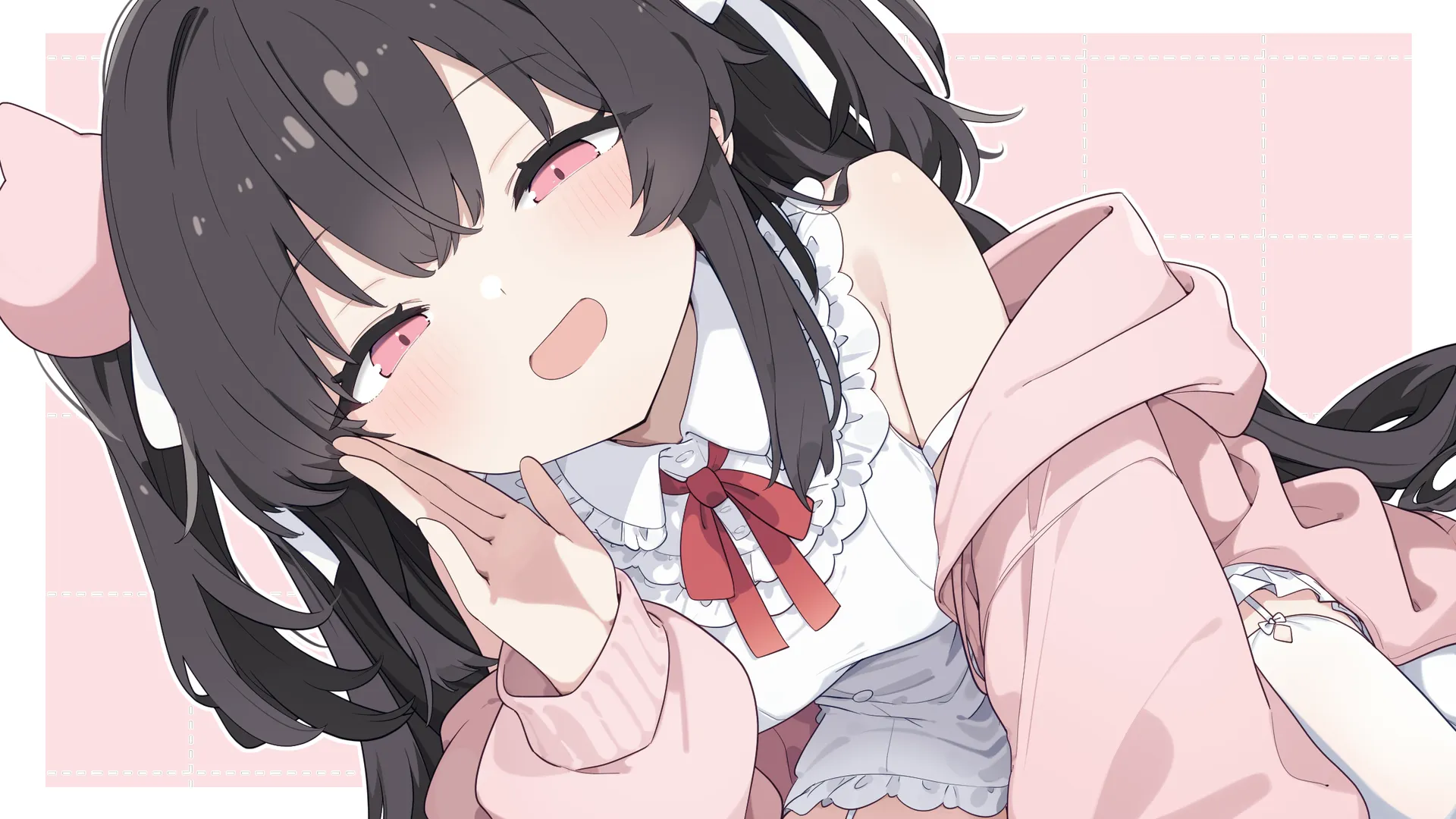 动漫 少女 独立虚拟主播 长筒袜 蕾琪拉 粉色