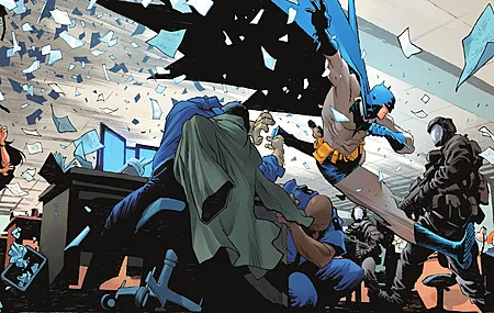 蝙蝠侠 DC 漫画 漫画美术 弹力紧身衣 漫画角色 超级英雄 多功能腰带 披风 蓝色 4K壁纸